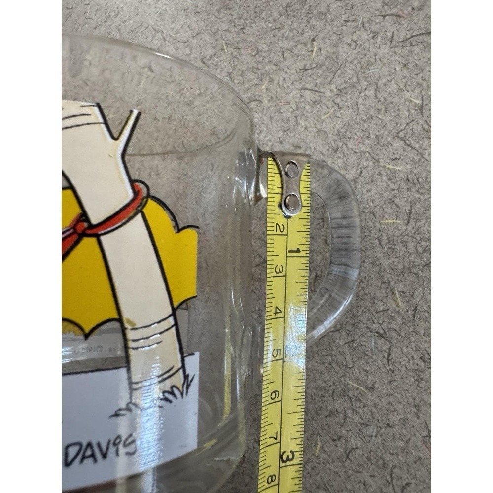 GARFIELD & ODIE Vintage 1978 Clear McDonald's Glass Coffee Cups Mugs (Set of 2) - Picture 9 of 9